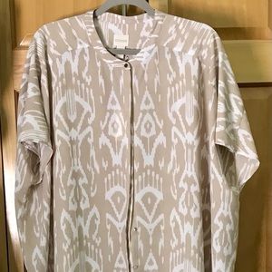 Women’s Chico’s ‘Angie’ AllOver IKat Tunic Top/Blouse size L/XL - NWT